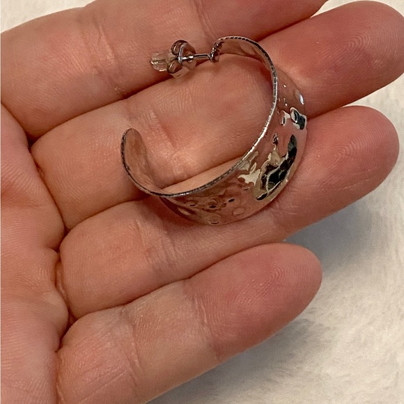 Belk Silverworks Womens Silver Plated Hoop Earrings - Picture 10 of 11